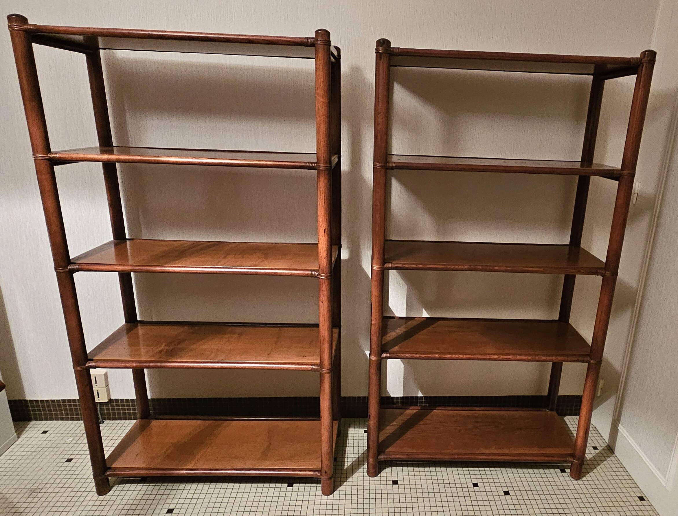 Vintage bamboo shelf 148cm