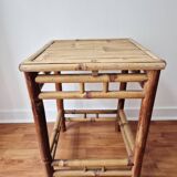 Vintage coffee table in bamboo and rattan '1970s – Bohemian/Exotic style