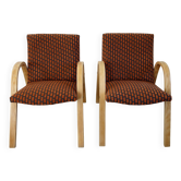 Pair of Bow Wood armchairs by Steiner, 1950s