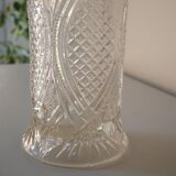 Glass vase, chiseled pattern