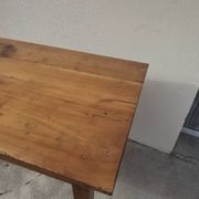 Table de Ferme rustique en merisier massif 19éme - 1m91.5