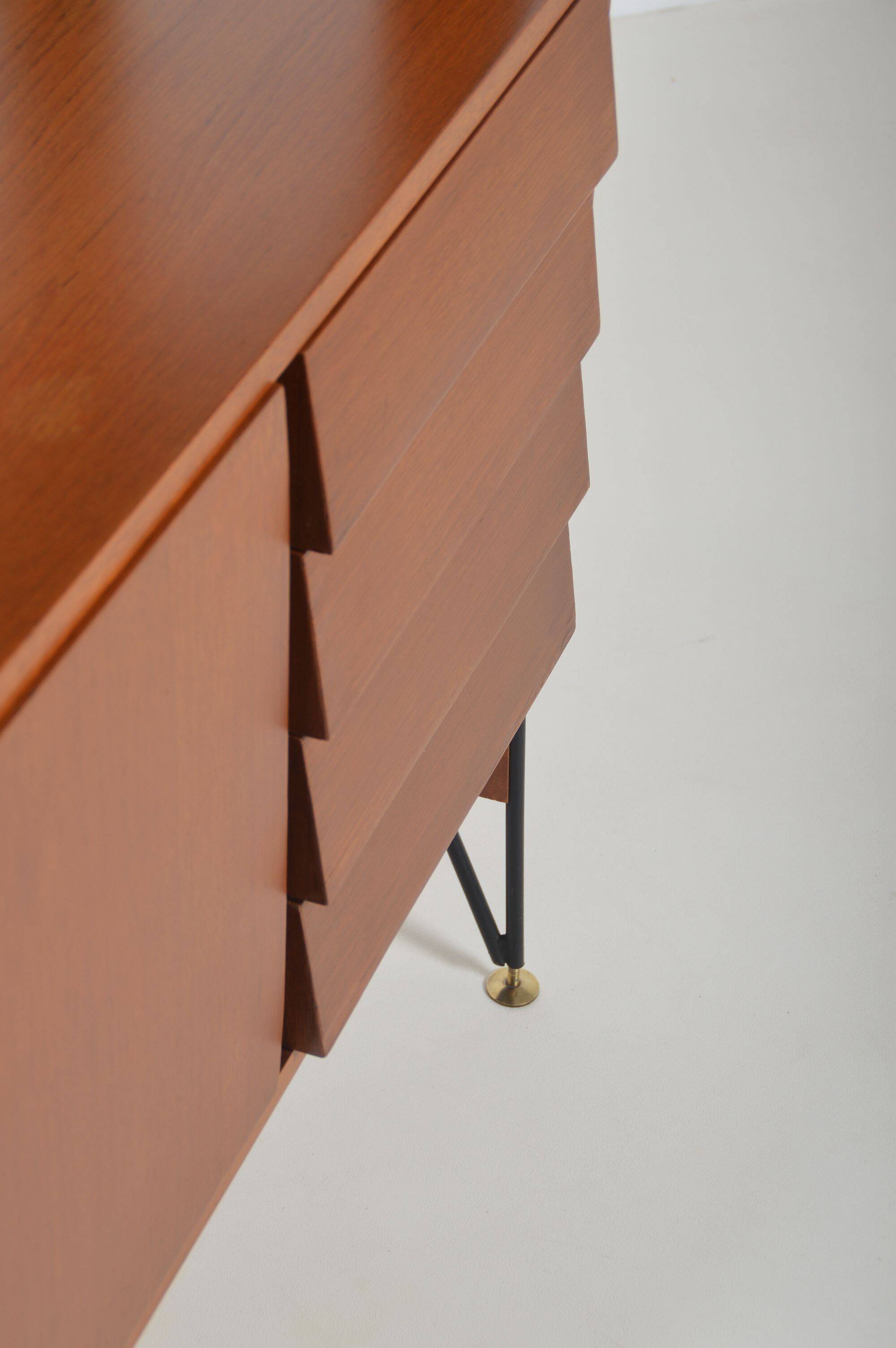 Italian freestanding wall rack by ISA Bergamo, 1950s