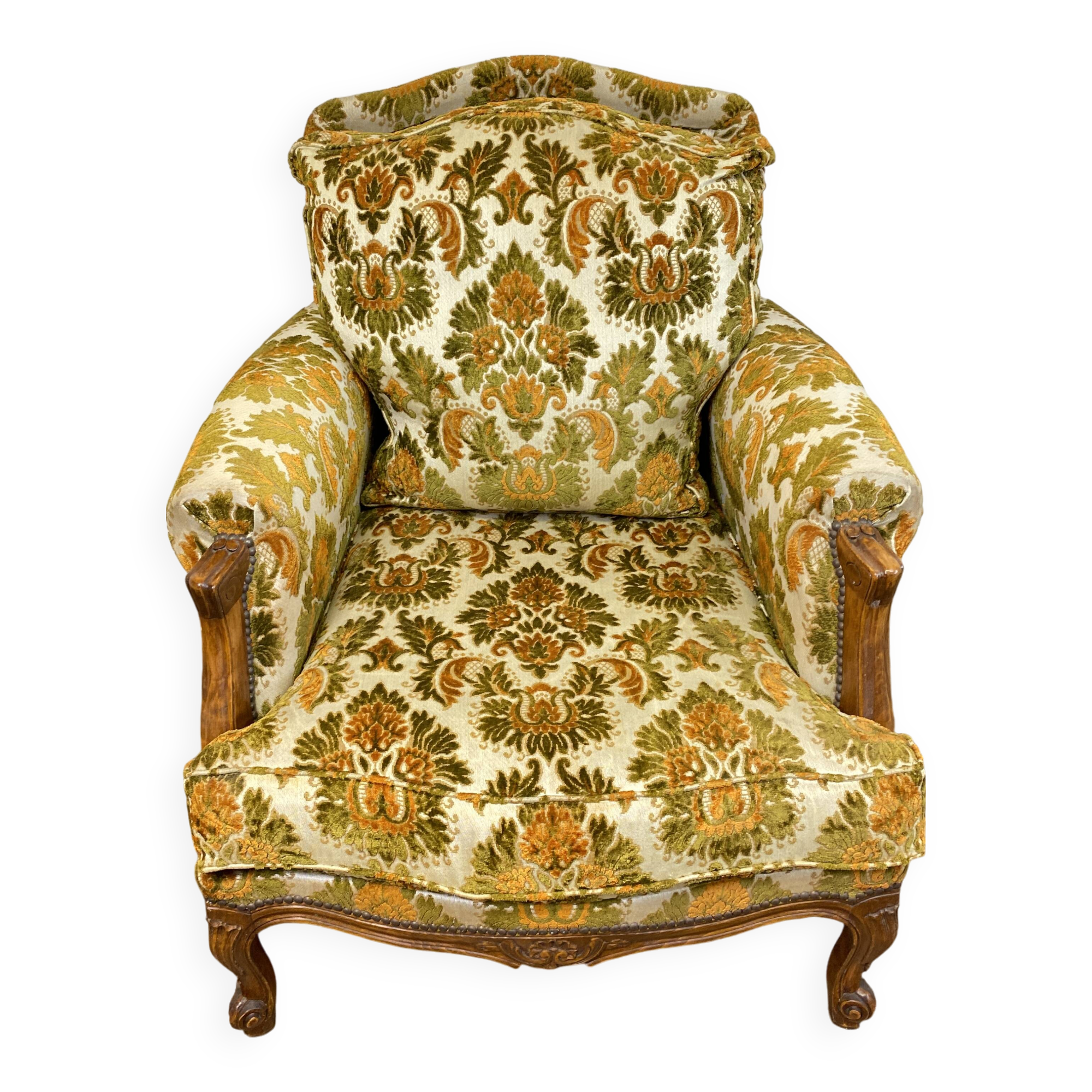 Vintage 50s bergere armchair