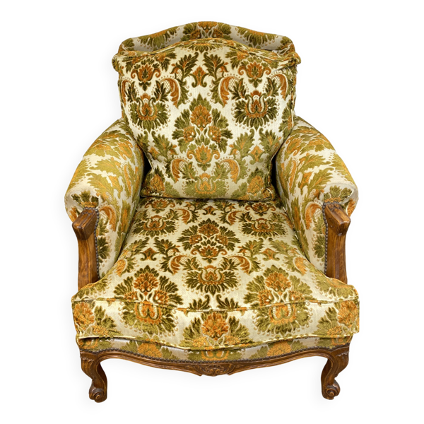 Fauteuil type bergère vintage années 50