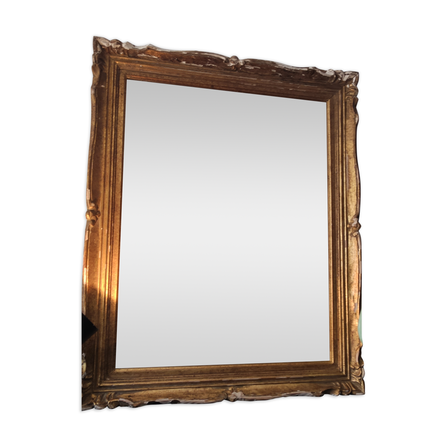 Miroir bois doré glace ancienne