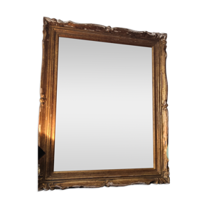 Miroir bois doré glace