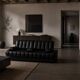 De Sede DS-85 sofa bed in black leather, Switzerland, 1960s