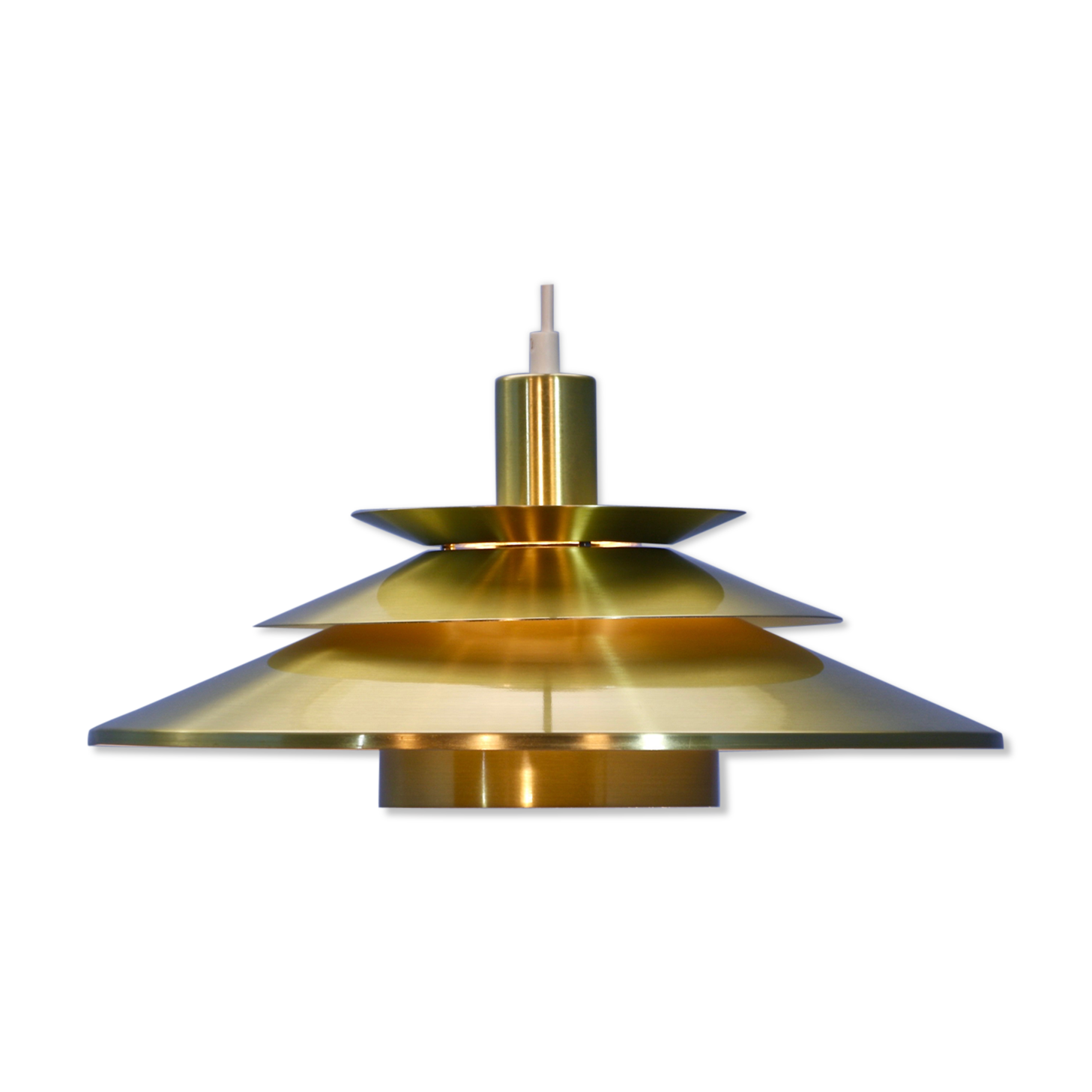 Danish hanging lamp in brass, 1970s