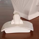 Saint Amand Art Deco earthenware creamer and sugar bowl