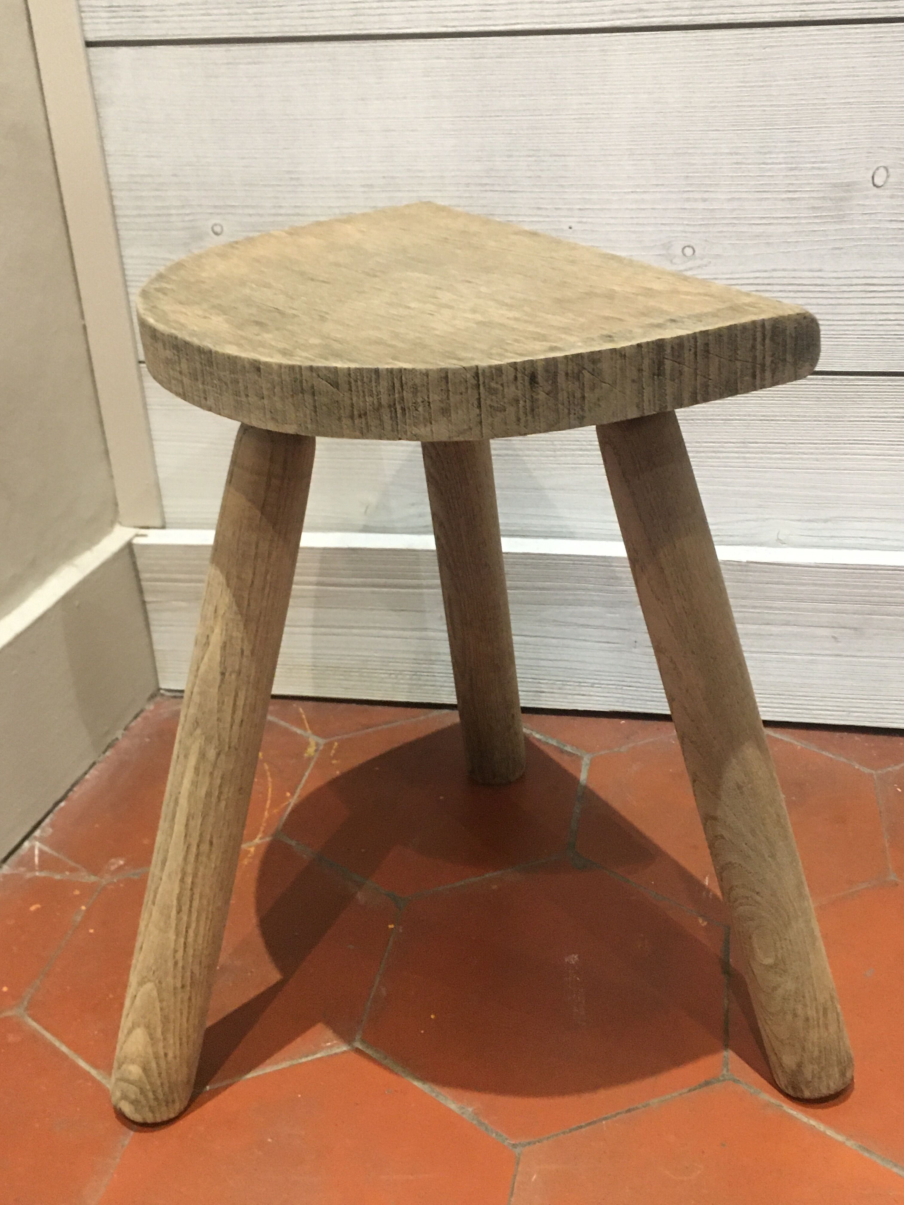 Wooden tripod stool