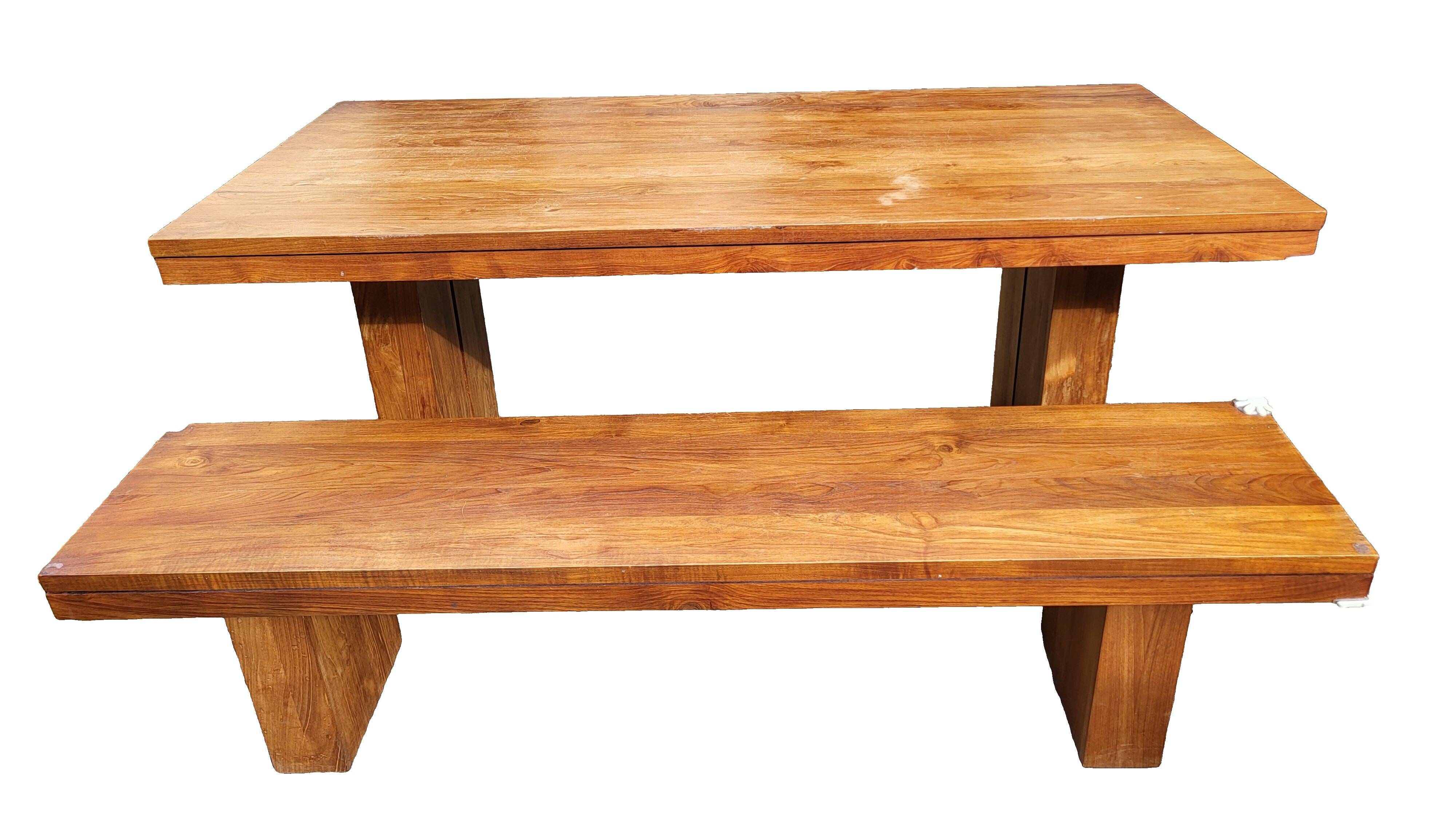 Table et banc en chêne massif Sedec
