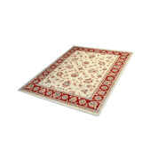 Traditional Afghan Ziegler Rug Handwoven Cream Wool Carpet- 165x195cm