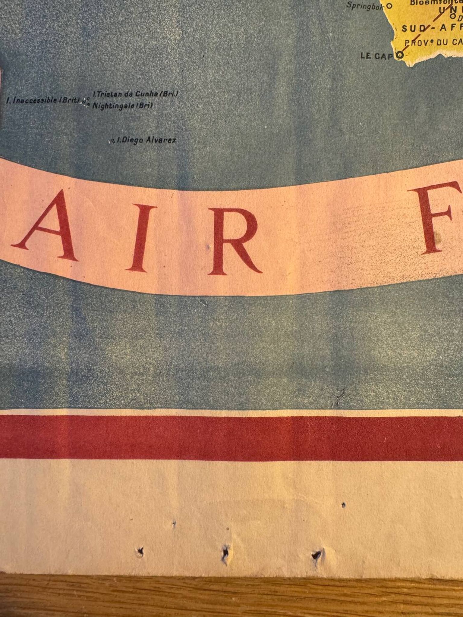 Air France Postal Air Network Map from 1948