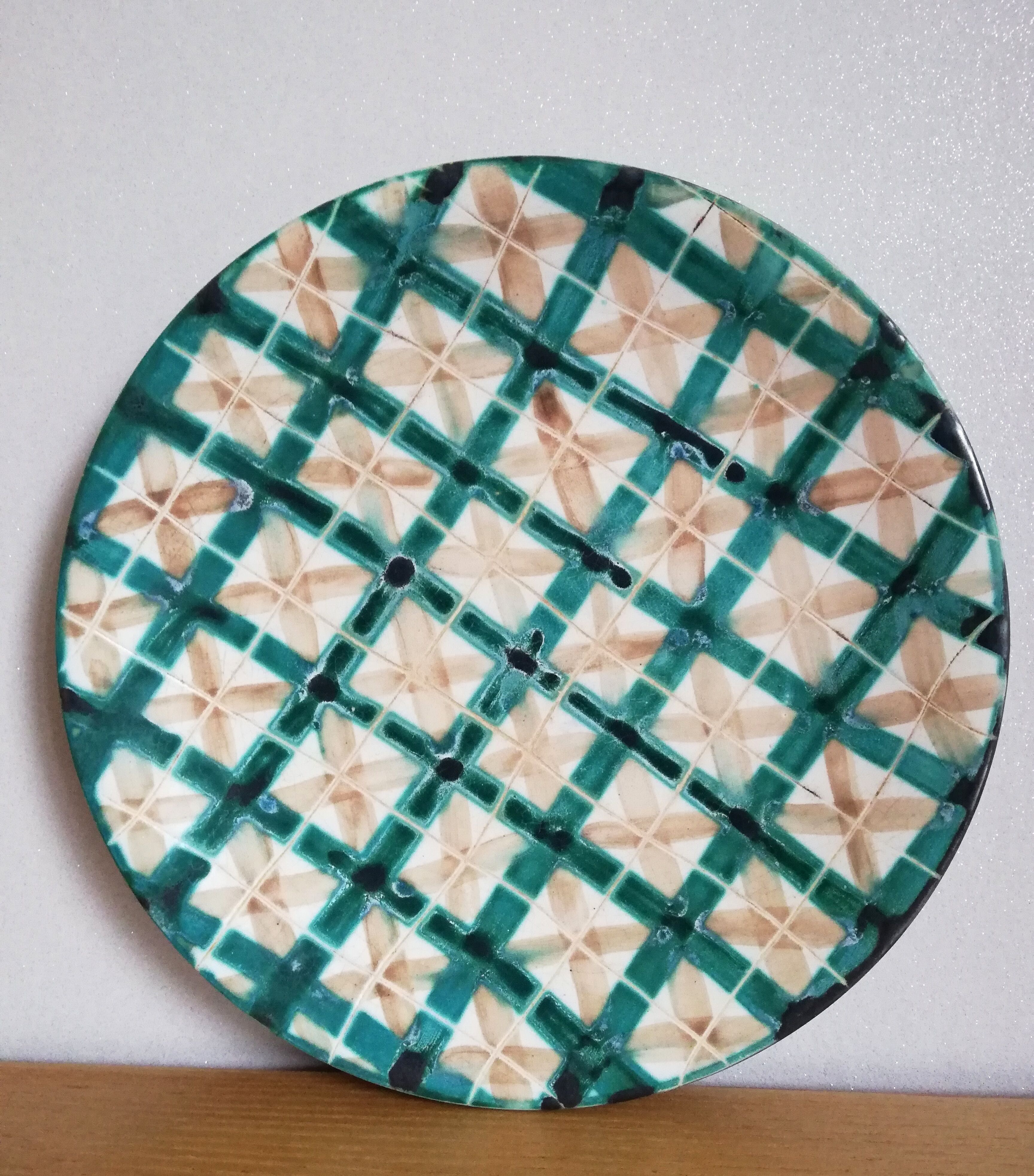 Series of 4 flat plates Robert Picault Vallauris