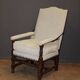 Fauteuil à crémaillère d'époque Louis XIV en noyer