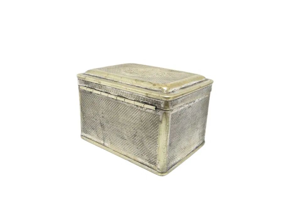 ABB Sugar Bowl, historicism, silver-plated brass, Austria, 19th century