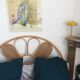 Rattan headboard and canning