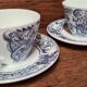 Pair of Rivanel cups in old opaline glass, vintage decor