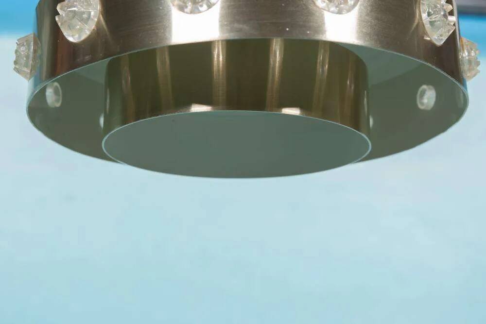 Danish space age suspension design, vintage pendant from the sixties.