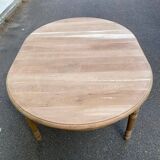 Large round extendable Louis Philippe 19th century dining table, renovated, 250cm