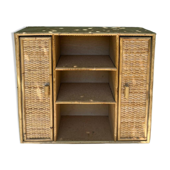 Rattan wardrobe