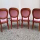 Lot de 4 chaises médaillon de style Louis Philippe