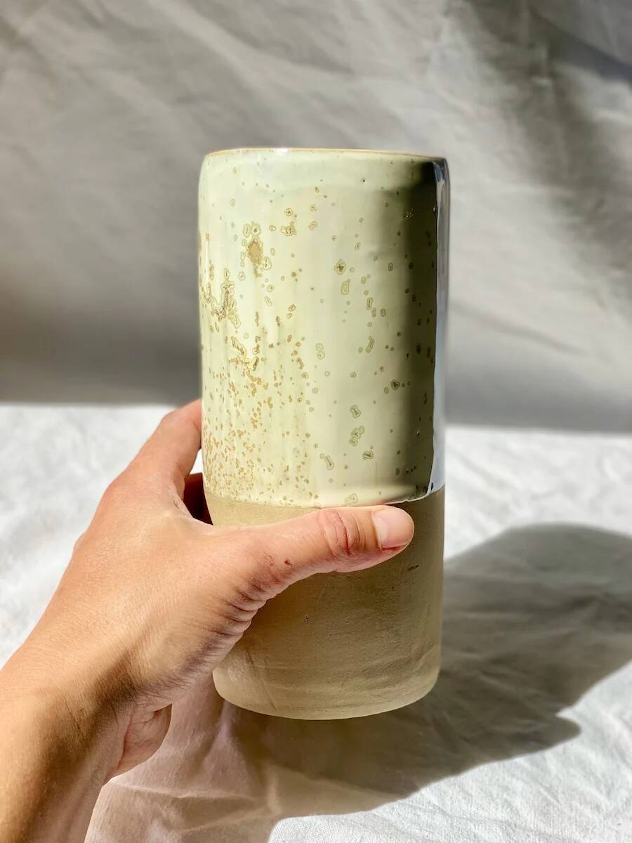 Vase - 20 cm - Soft stoneware - Lunar white