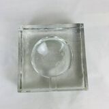 Brutalist glass ashtray from the 70s