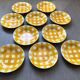 Hollow plates Sarreguemines yellow tiles