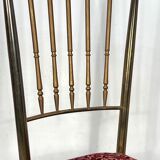 Paire vintage de chaises hautes en laiton de Chiavari, Italie Années 1950