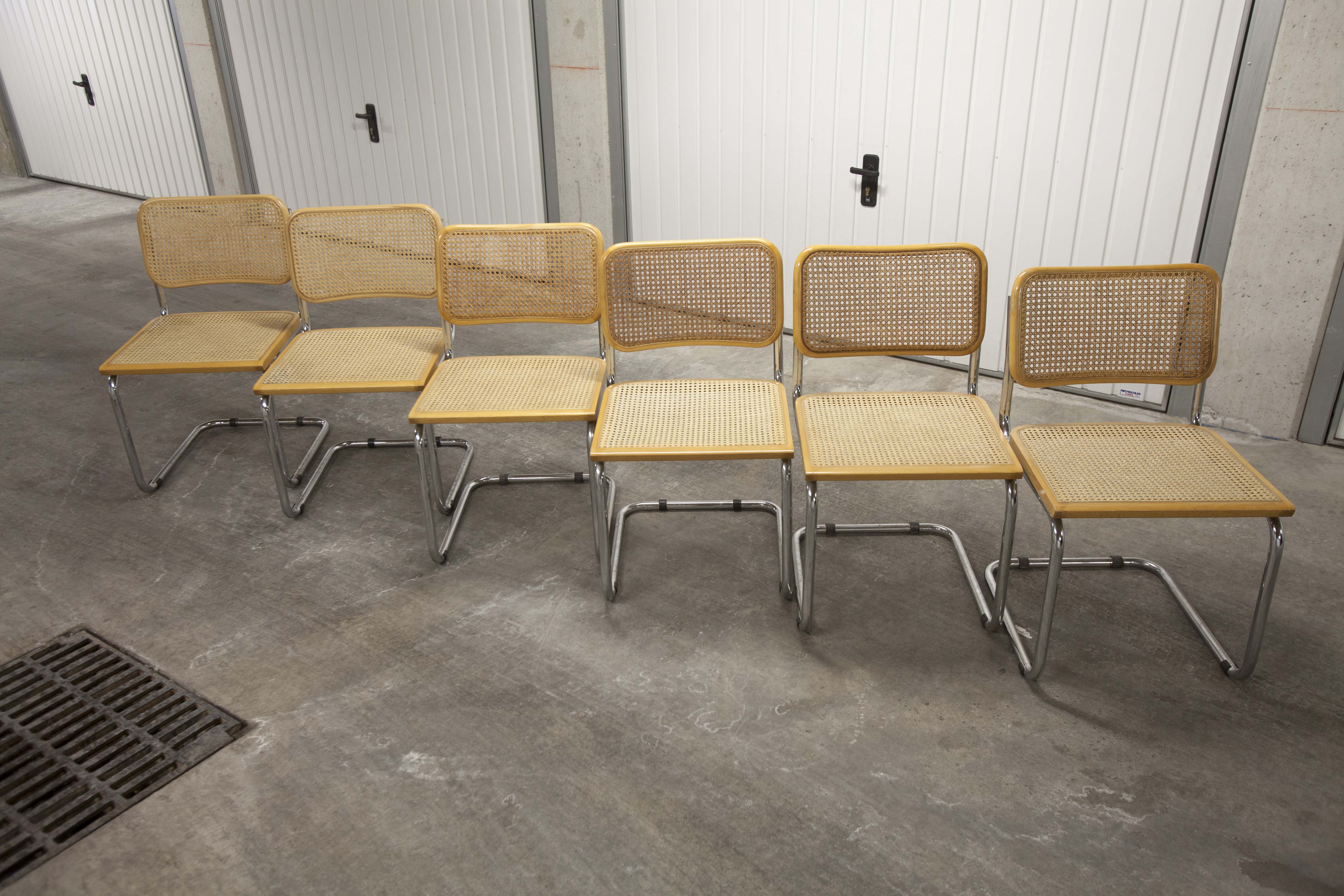Set of 6 chairs by Marcel Breuer B32