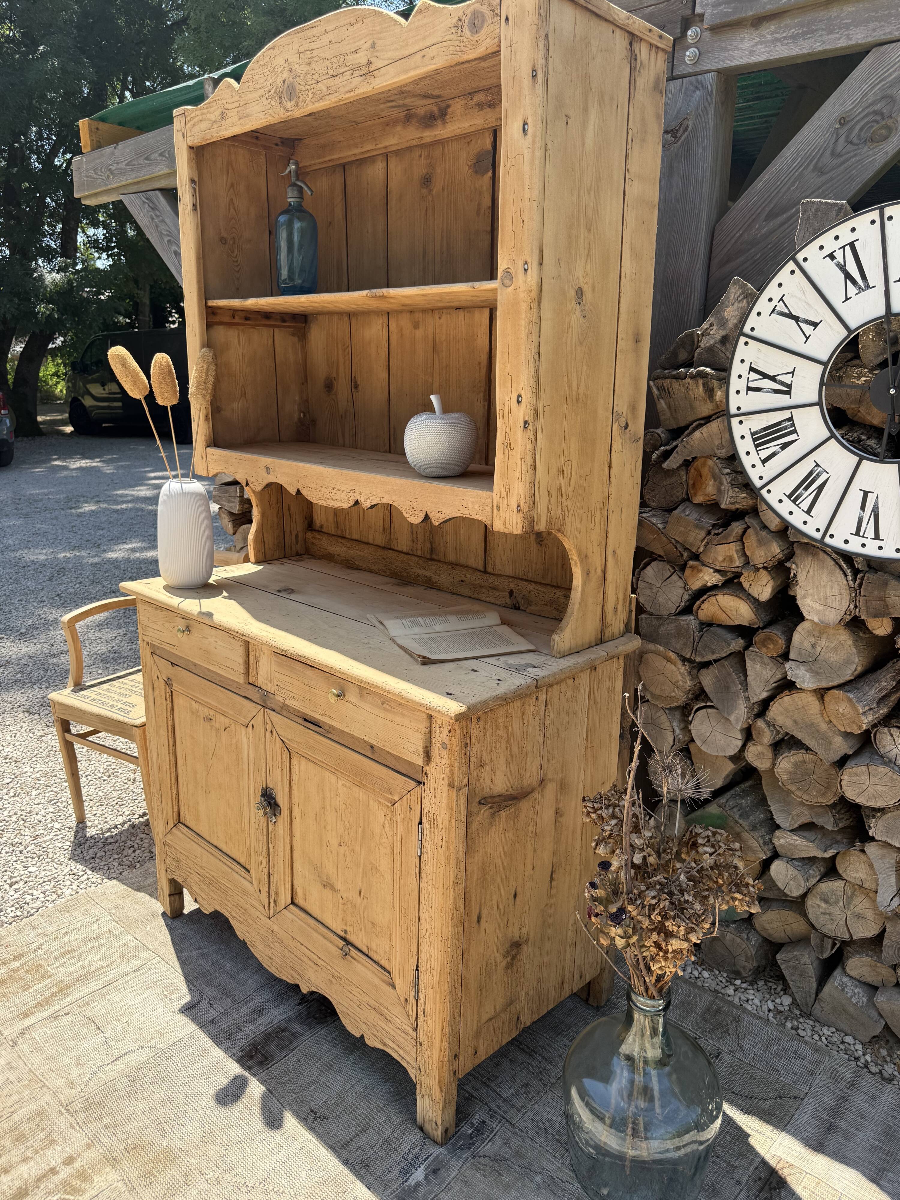 Solid wood sideboard / Two-body buffet