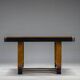 Art Deco French Walnut & Burl Dining Set, 1930s, Set of 7
