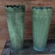 Lot 10 anciens pots de fleuriste en zinc