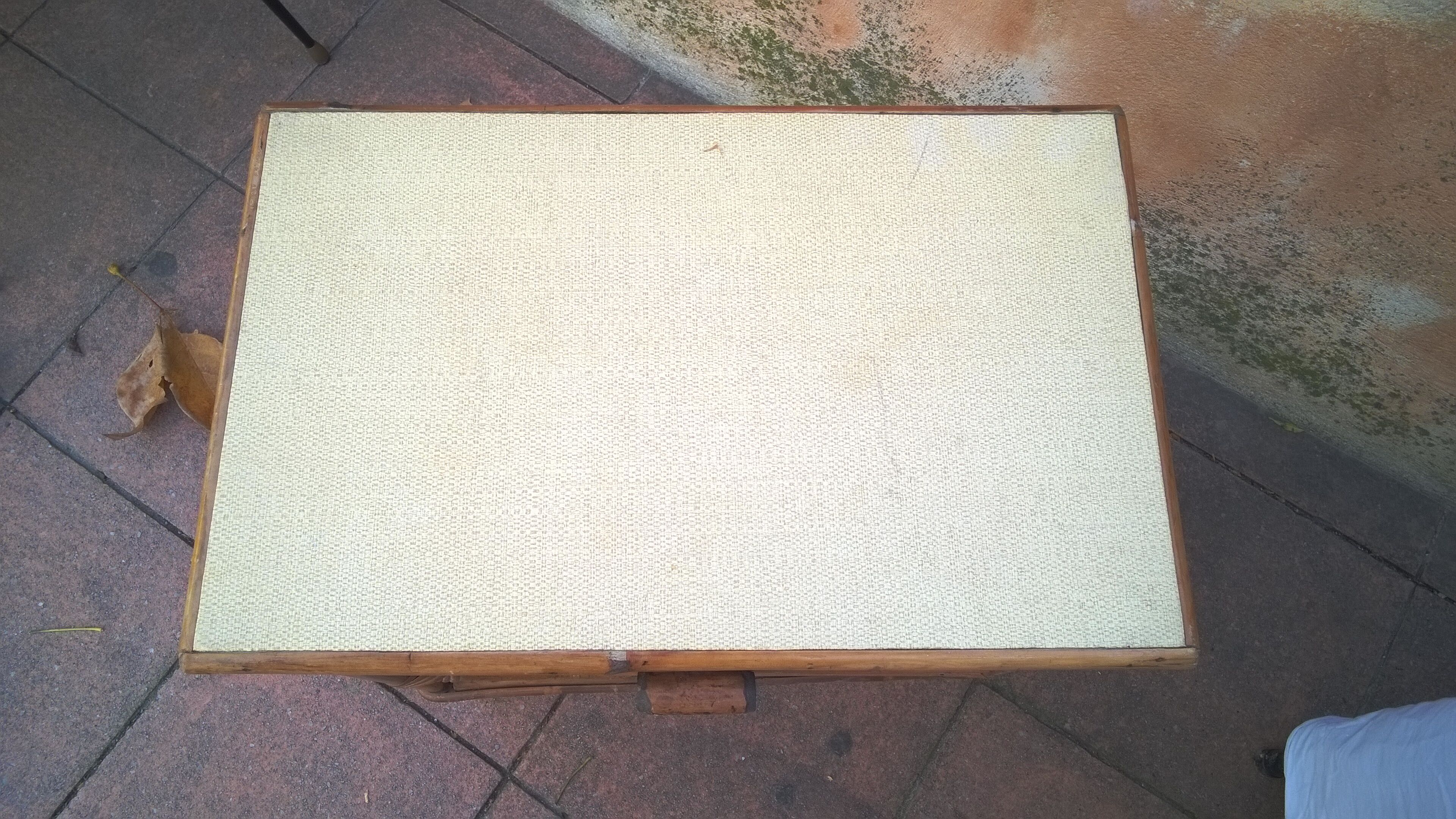 Bedside in rattan and bamboo