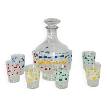 Ensemble service à alcool des années 50