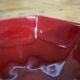 Charolles earthenware salad bowl/deep dish in burgundy color