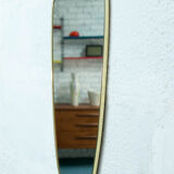 Large mirror gold brass 34x78cm