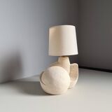 Albert Tormos style sculpture lamp in white stone / 60s / art / artisanal work / Mid-Century / France / 20th century