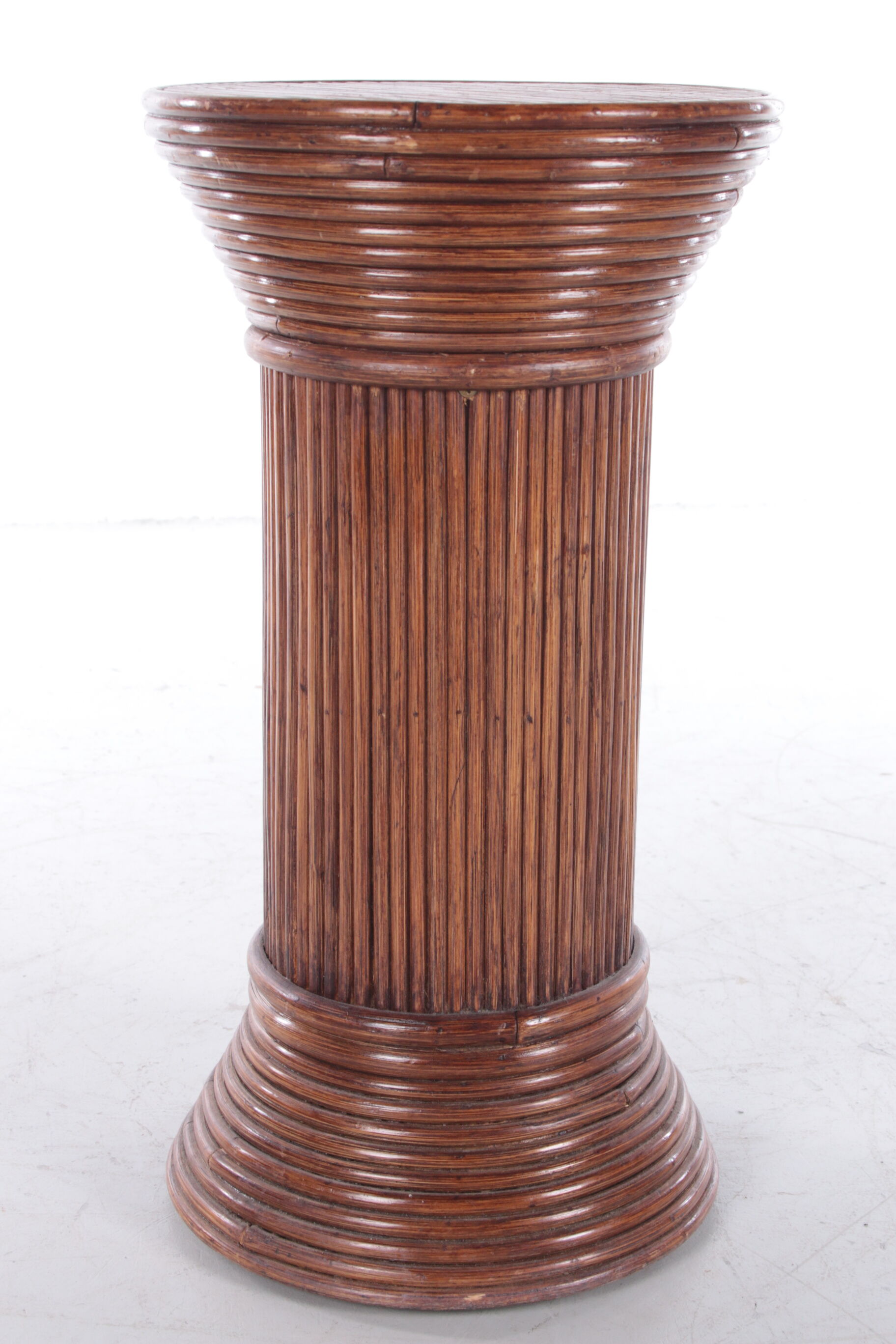 Vintage bamboo plants column or pedestal 1960s