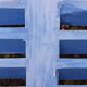 Small blue shutter L75xH101cm with louvers
