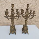 Paire de chandeliers en bronze