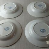 Set of 4 hollow plates, Flore decoration, in Sarreguemines ceramics