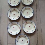 7 Digoin and Sarreguemines soup plates