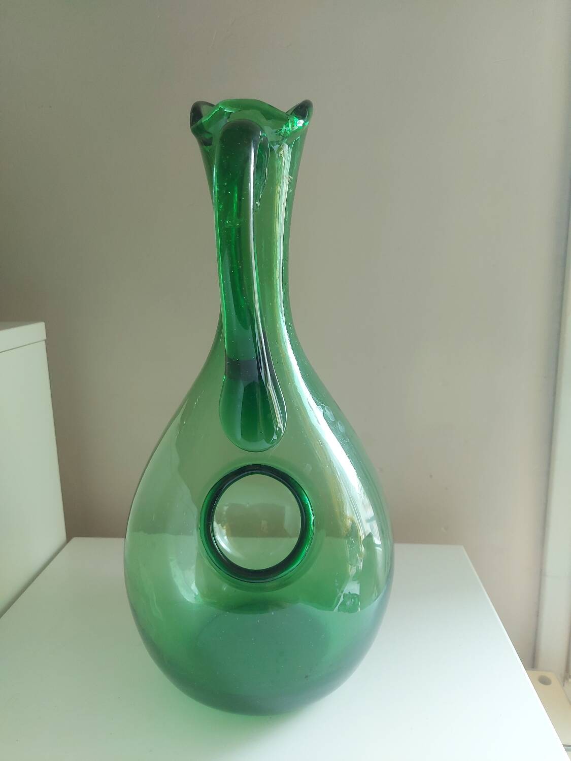 Carafe à vin en verre souffle années 60's