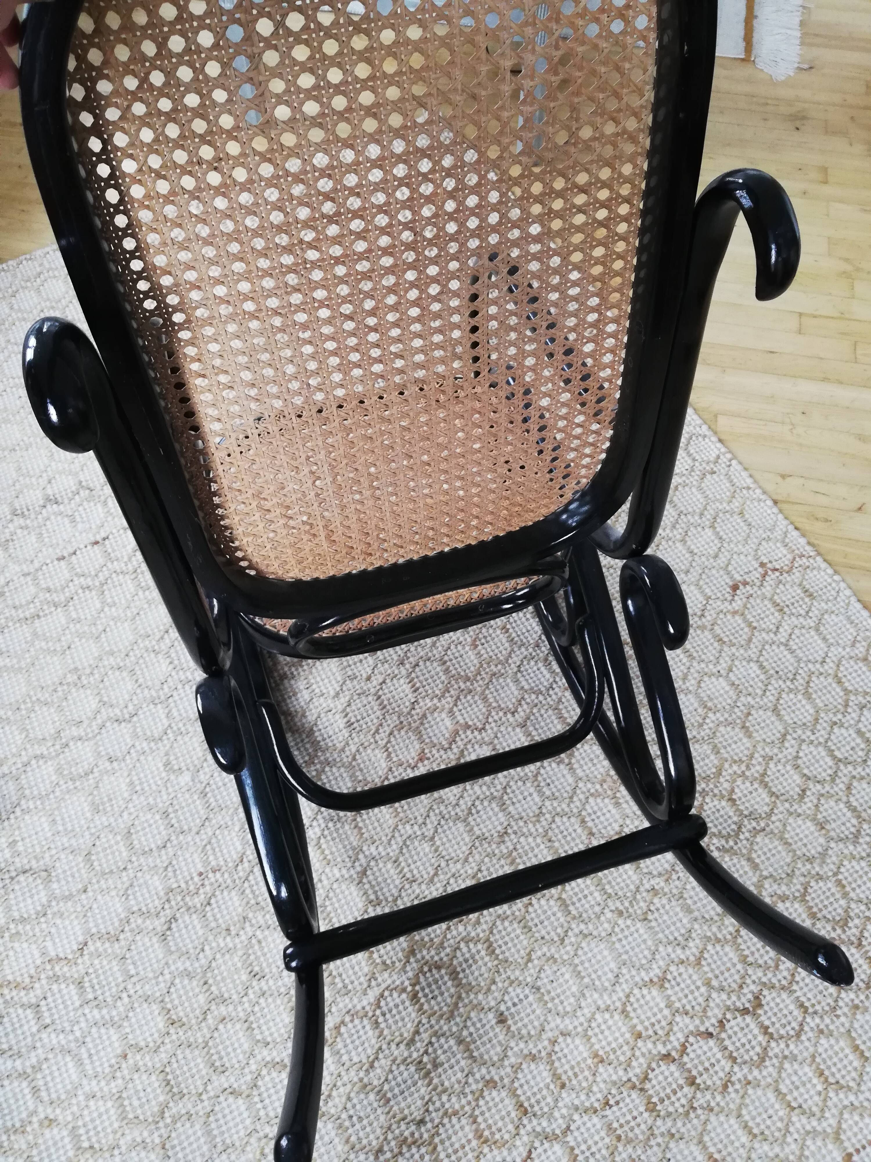 Rocking chair thonet noir