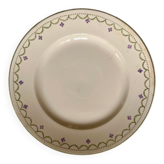 Plat Longwy de 1924 - 30cm de diamètre - Service Violetta