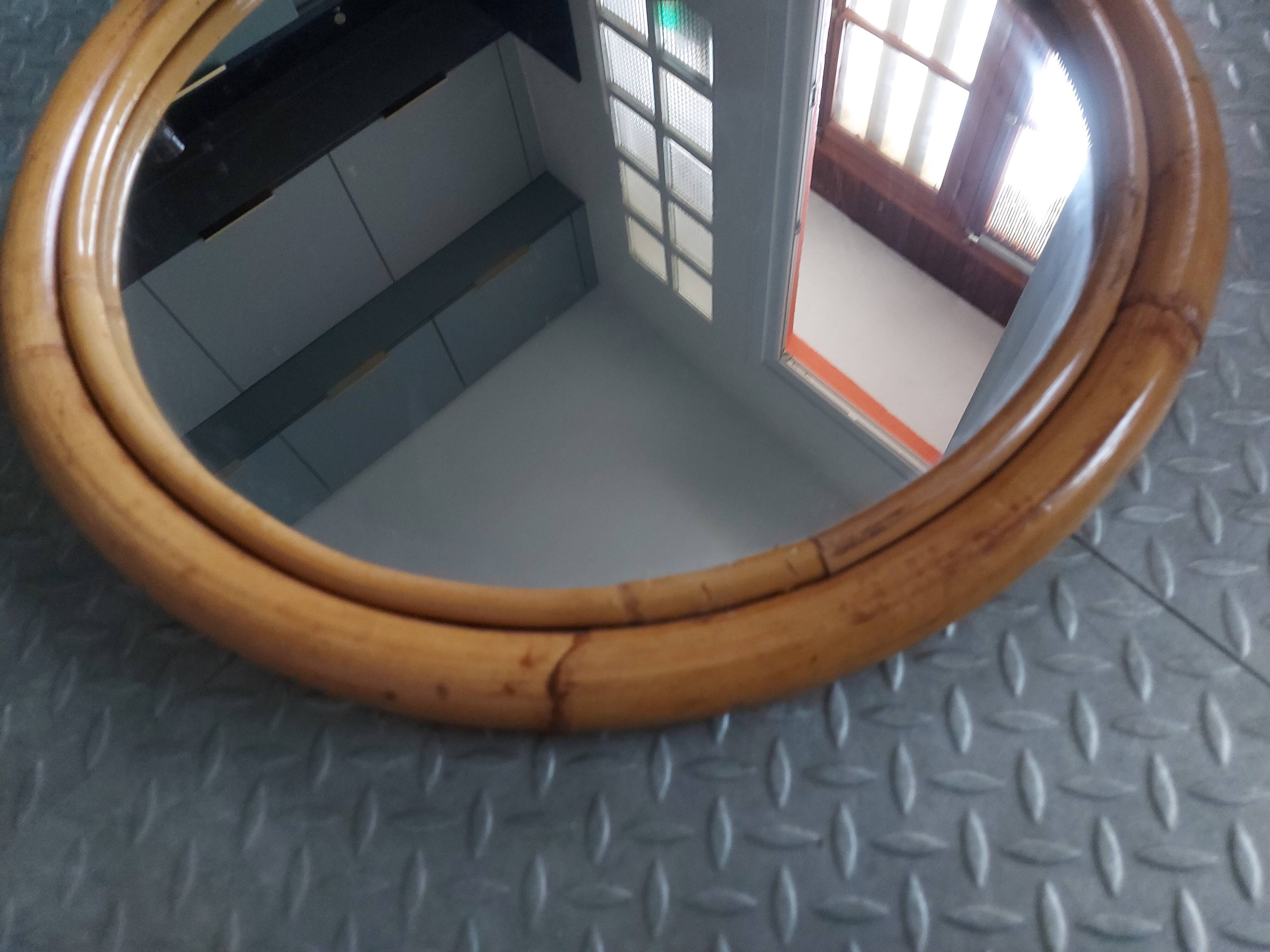 Miroir en bambou