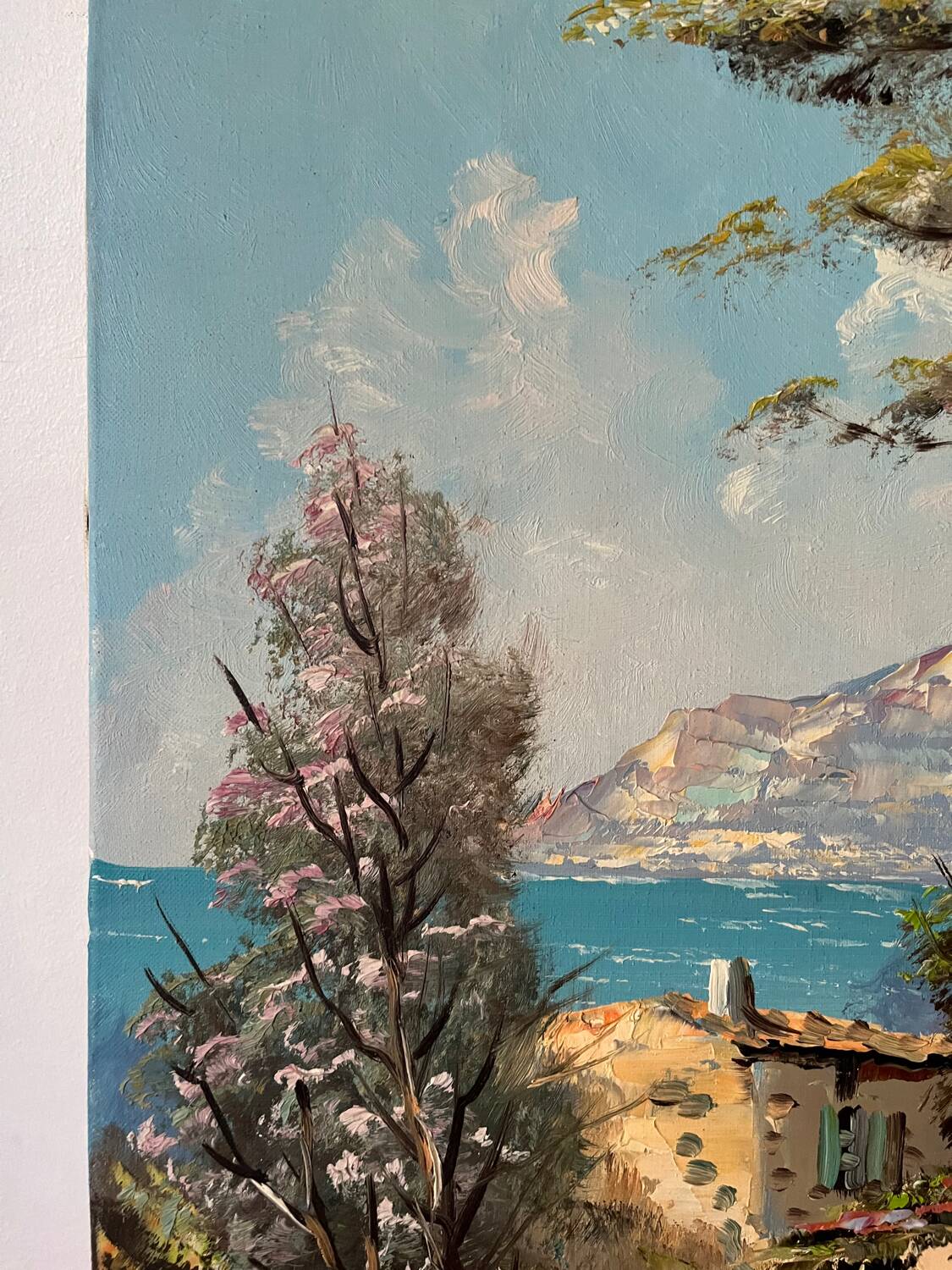 Villa by the seaside in Ramatuelle, oil on canvas signed Picard 1926.