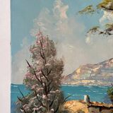 Villa by the seaside in Ramatuelle, oil on canvas signed Picard 1926.